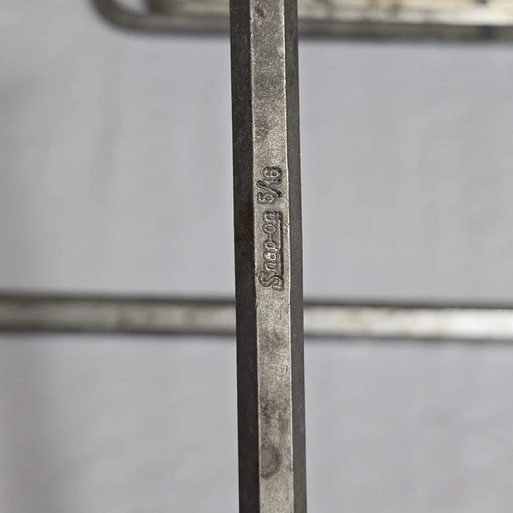 VTG Snap-on SAE Hex Key Allen‎ Wrench Set 3/8–7/64 USA Red Metal Case Missing 1